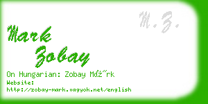 mark zobay business card